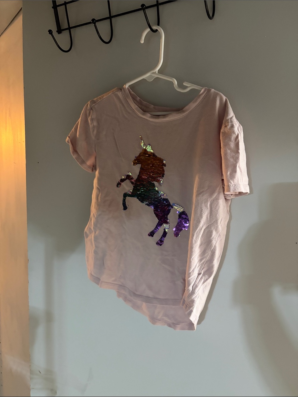 Gap Girls' Pink Sequin Unicorn Tee